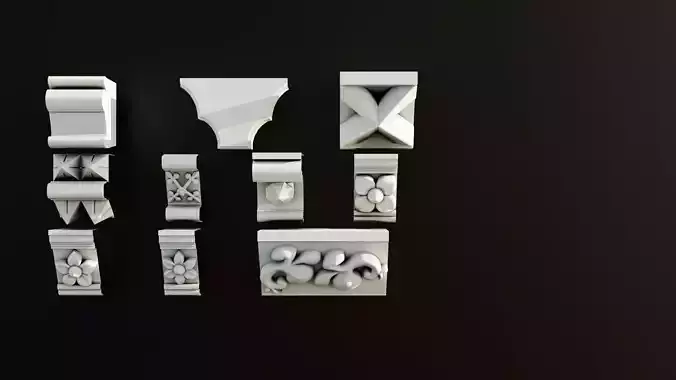 Ornament Pack Vol 11 - Gothic Floral