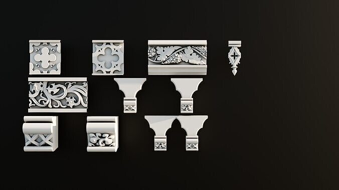 Ornament Pack Vol 10 - Greek Gothic 3D model