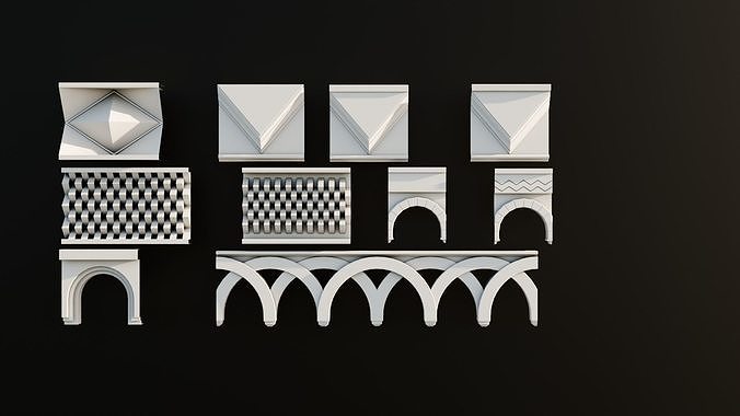 Ornament Pack Vol 8 - Romanesque Greece Gothic 3D model