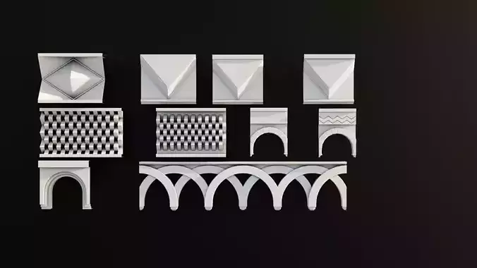 Ornament Pack Vol 8 - Romanesque Greece Gothic 3D model