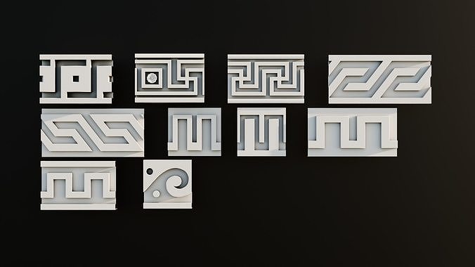 Ornament Pack Vol 3 - Greek  3D model