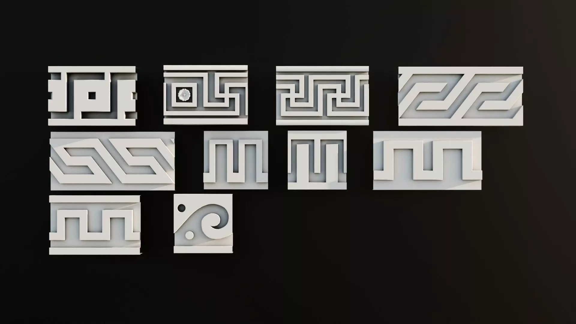 Ornament Pack Vol 3 - Greek 3D model_0
