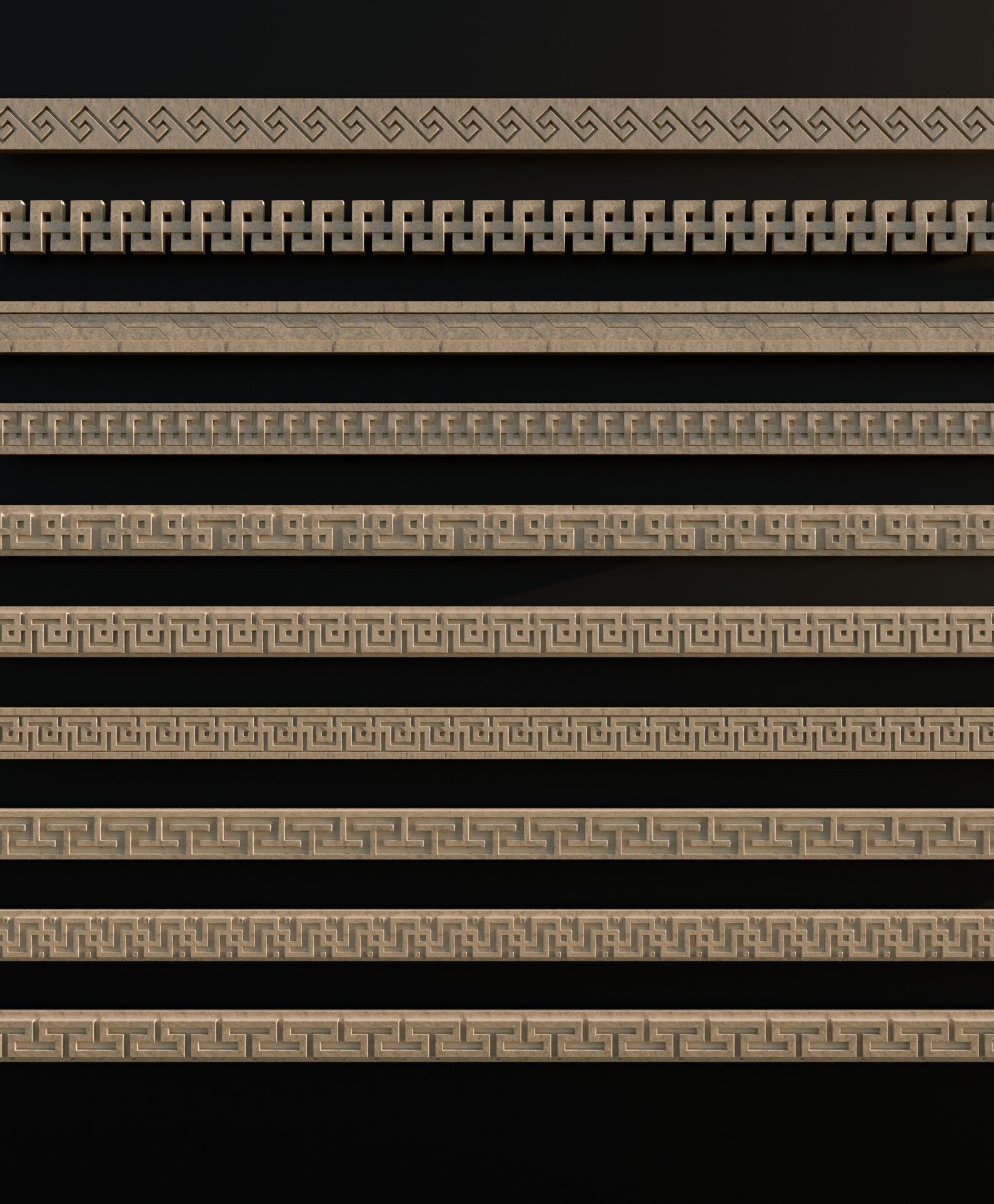 Ornament Pack Vol 2 - Gothic Greek 3D model_1