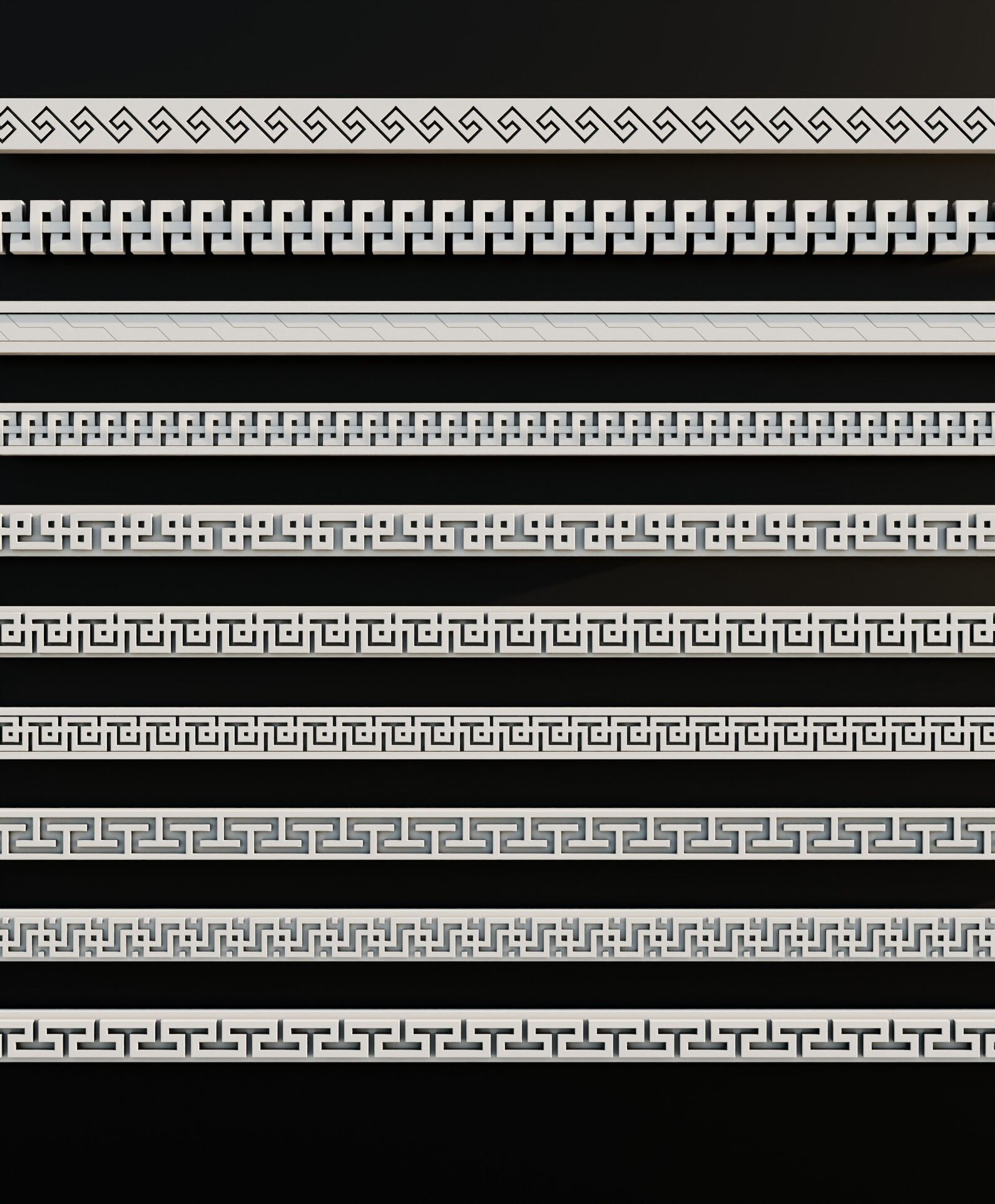 Ornament Pack Vol 2 - Gothic Greek 3D model_2