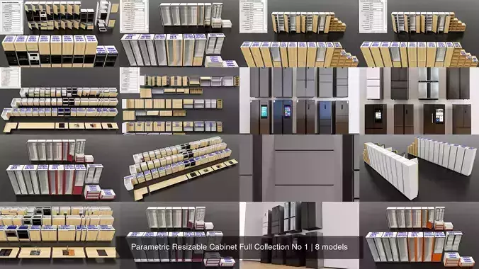 Parametric Resizable Cabinet Full Collection No 1