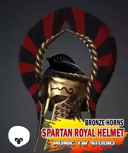 Spartan Royal Helmet v Bronze Horns