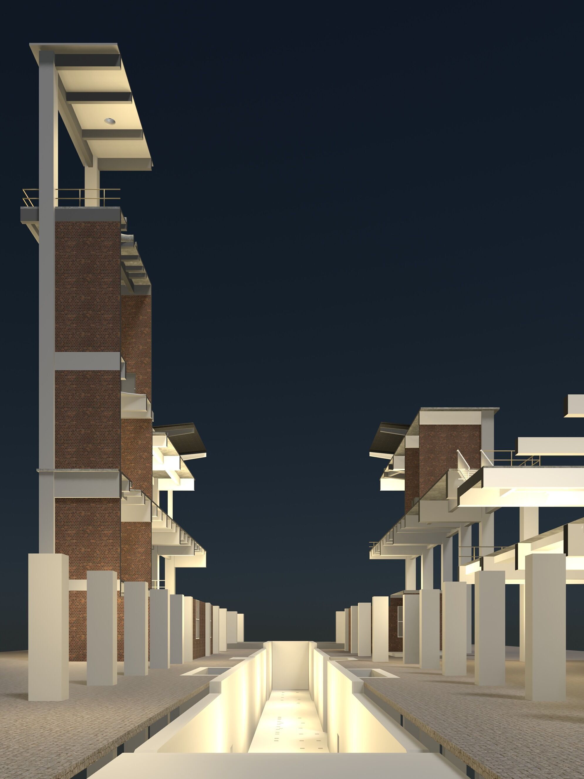 Industrial building in section cut 25i09 3D model_5