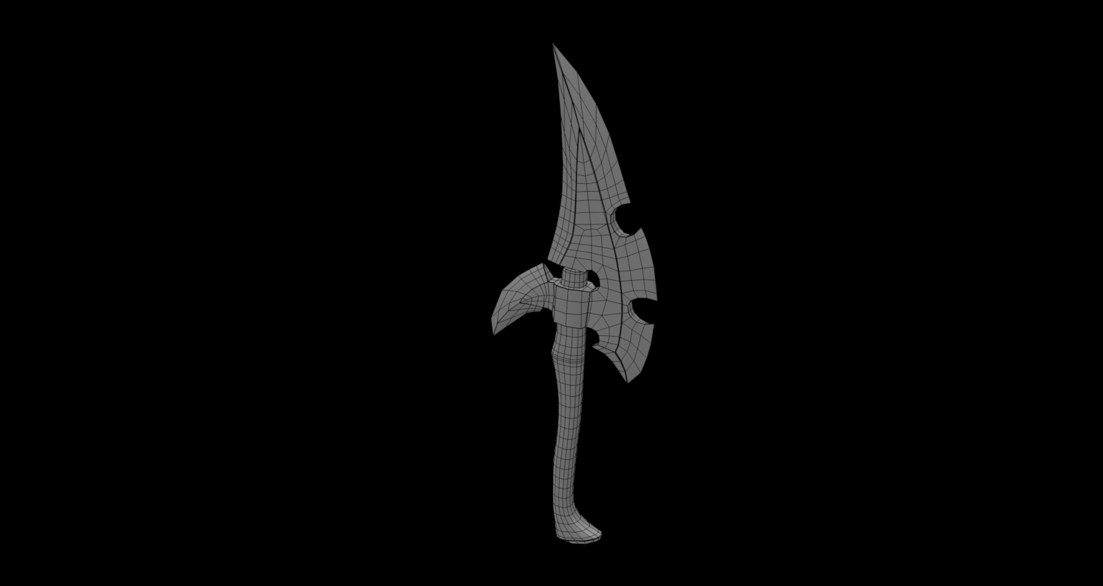 battle axe 06 3D model_5