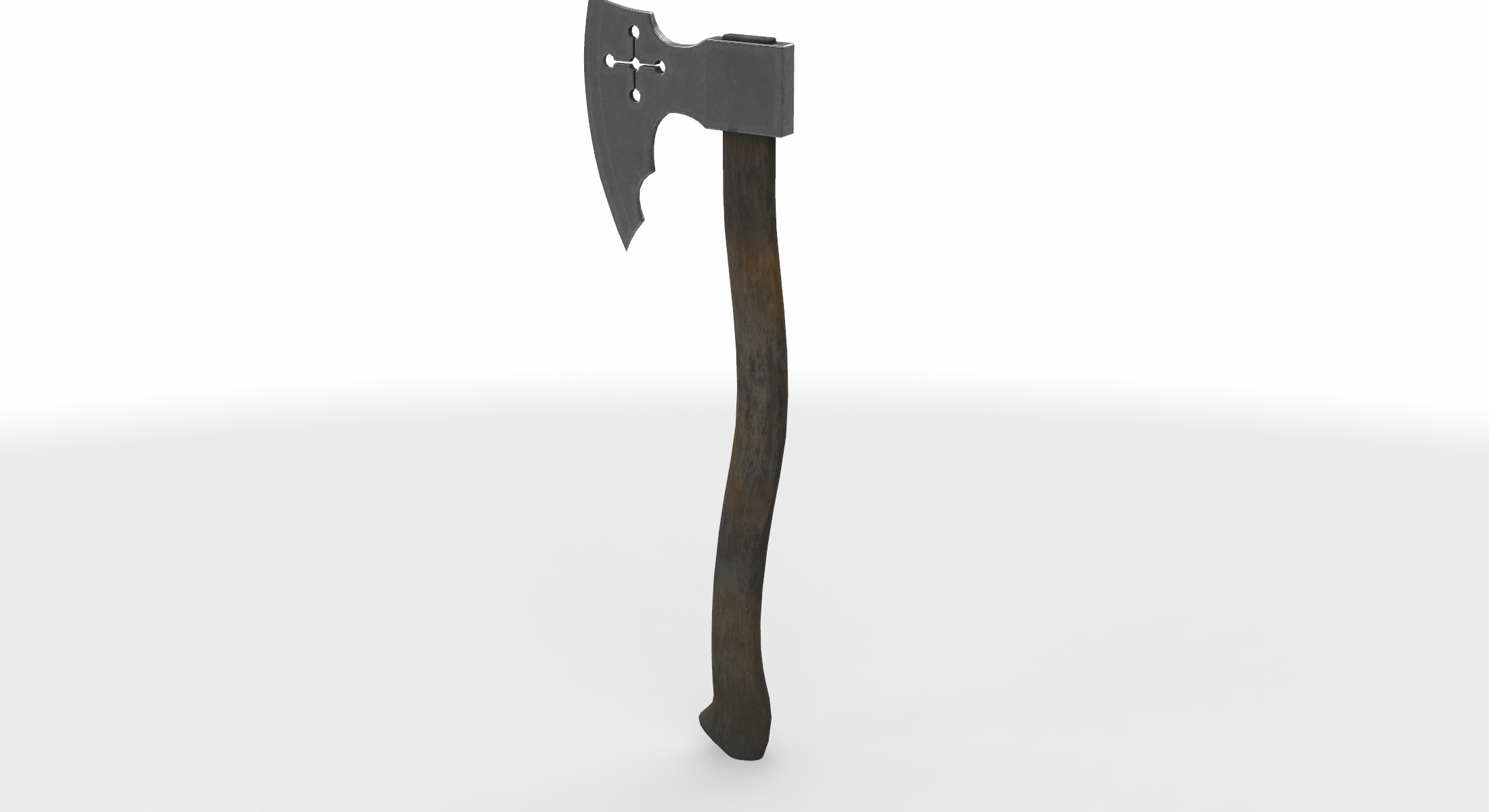 battle axe 02 3D model_2