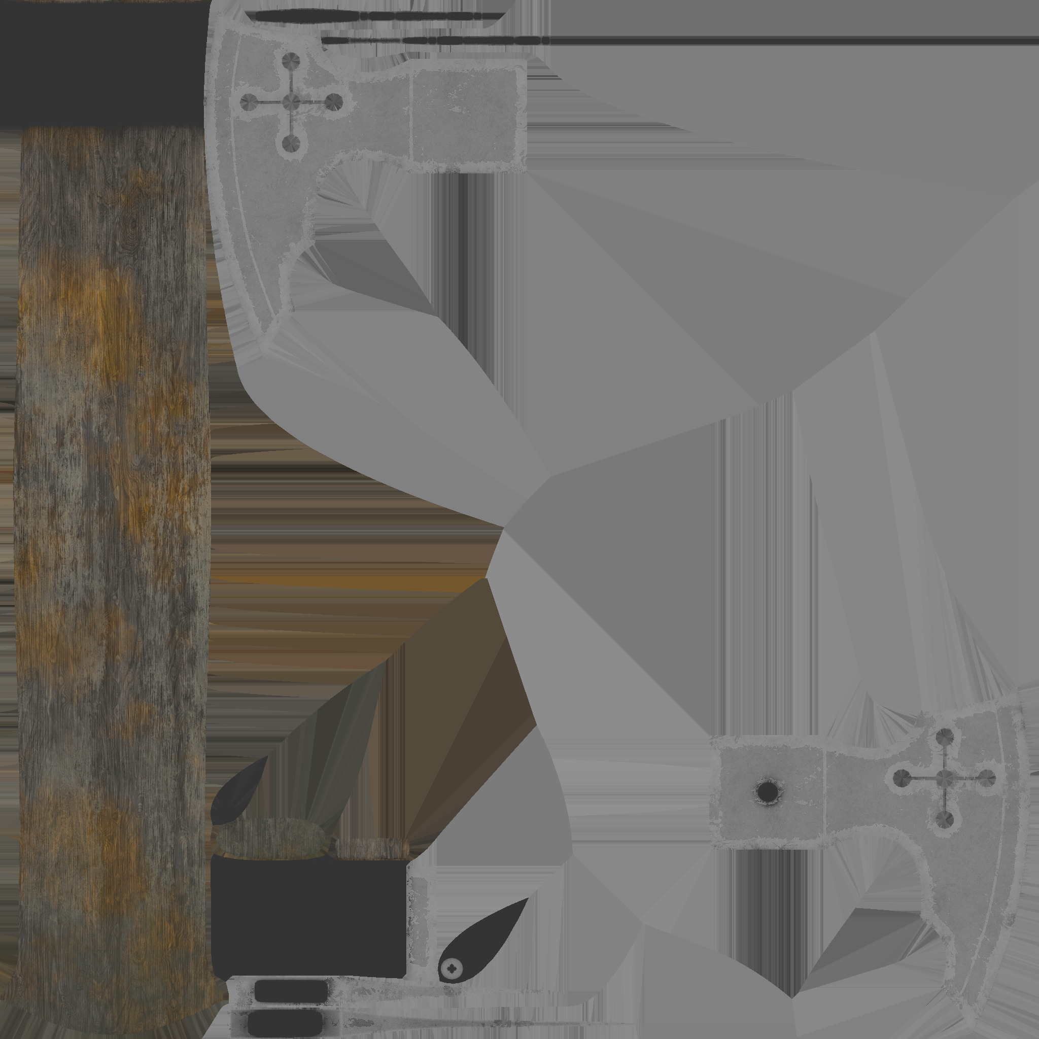 battle axe 02 3D model_6