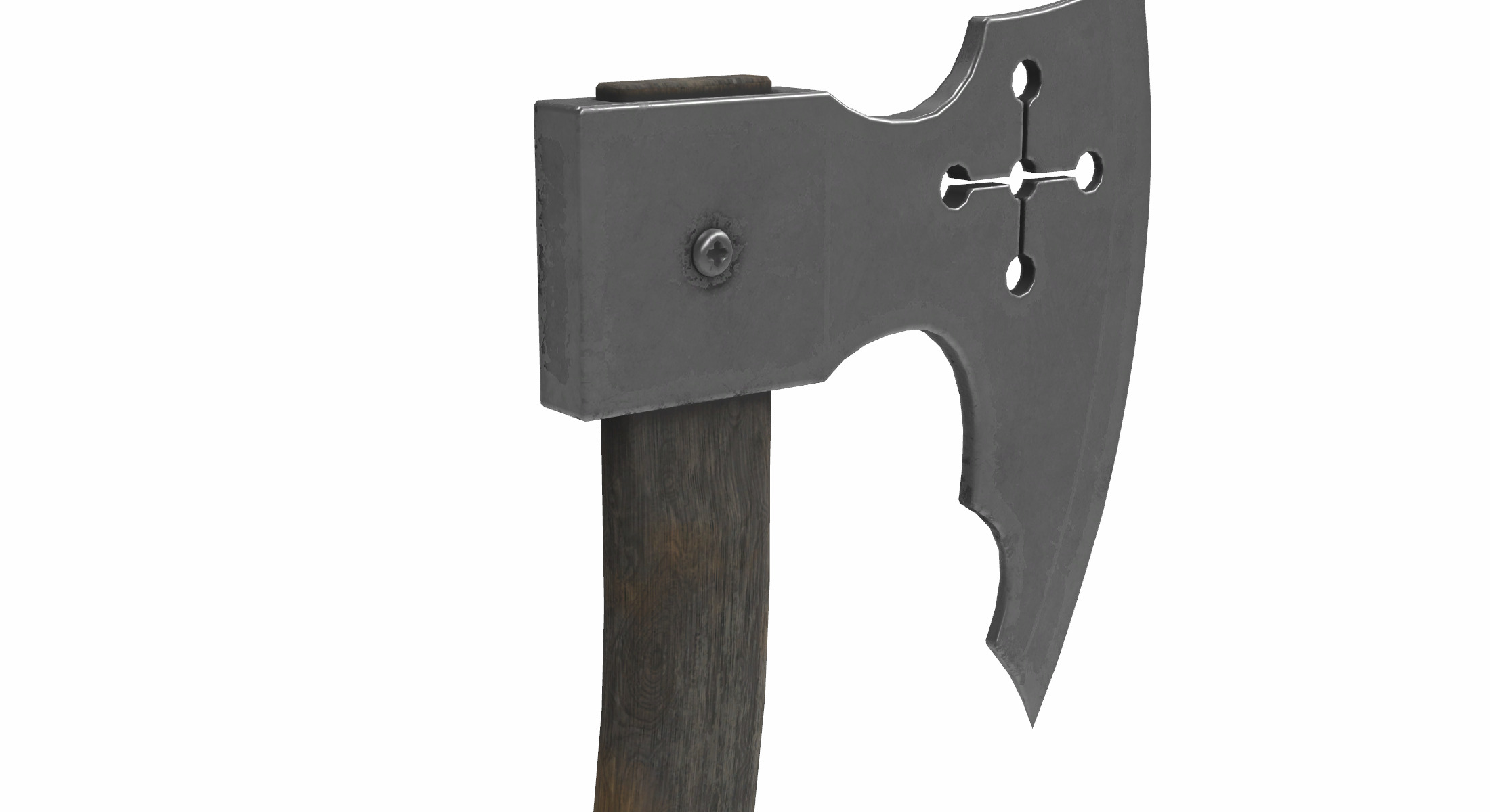 battle axe 02 3D model_4