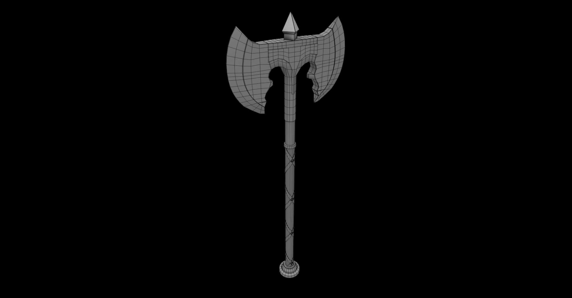 battle axe 01  3D model_5