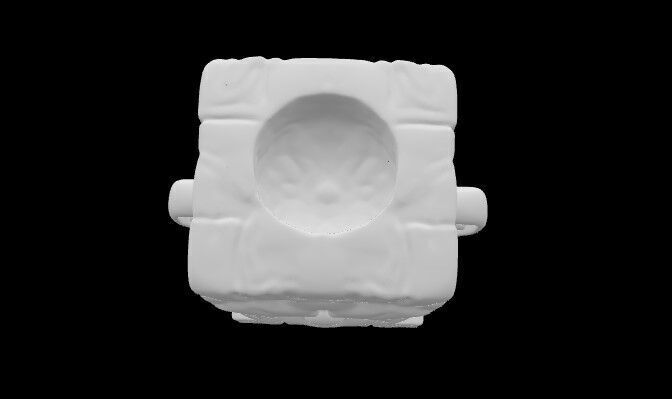 Smiling Blockhead Sculpture 3D print model_4