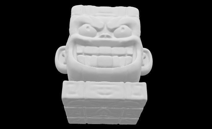 Smiling Blockhead Sculpture 3D print model_5