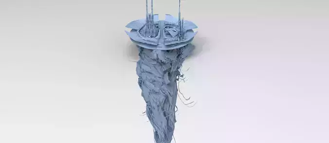 Sci fi Winter Island floating 4 