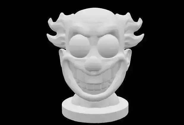 Smiling crazy Bust face