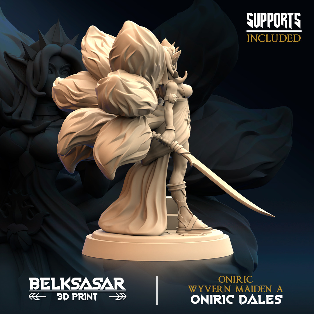 Oniric Wyvern Maiden A Nude and Normal 3D print model_5