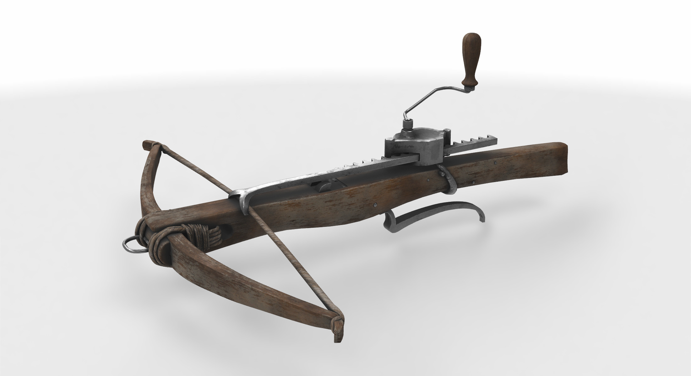 crossbow crank  3D model_2