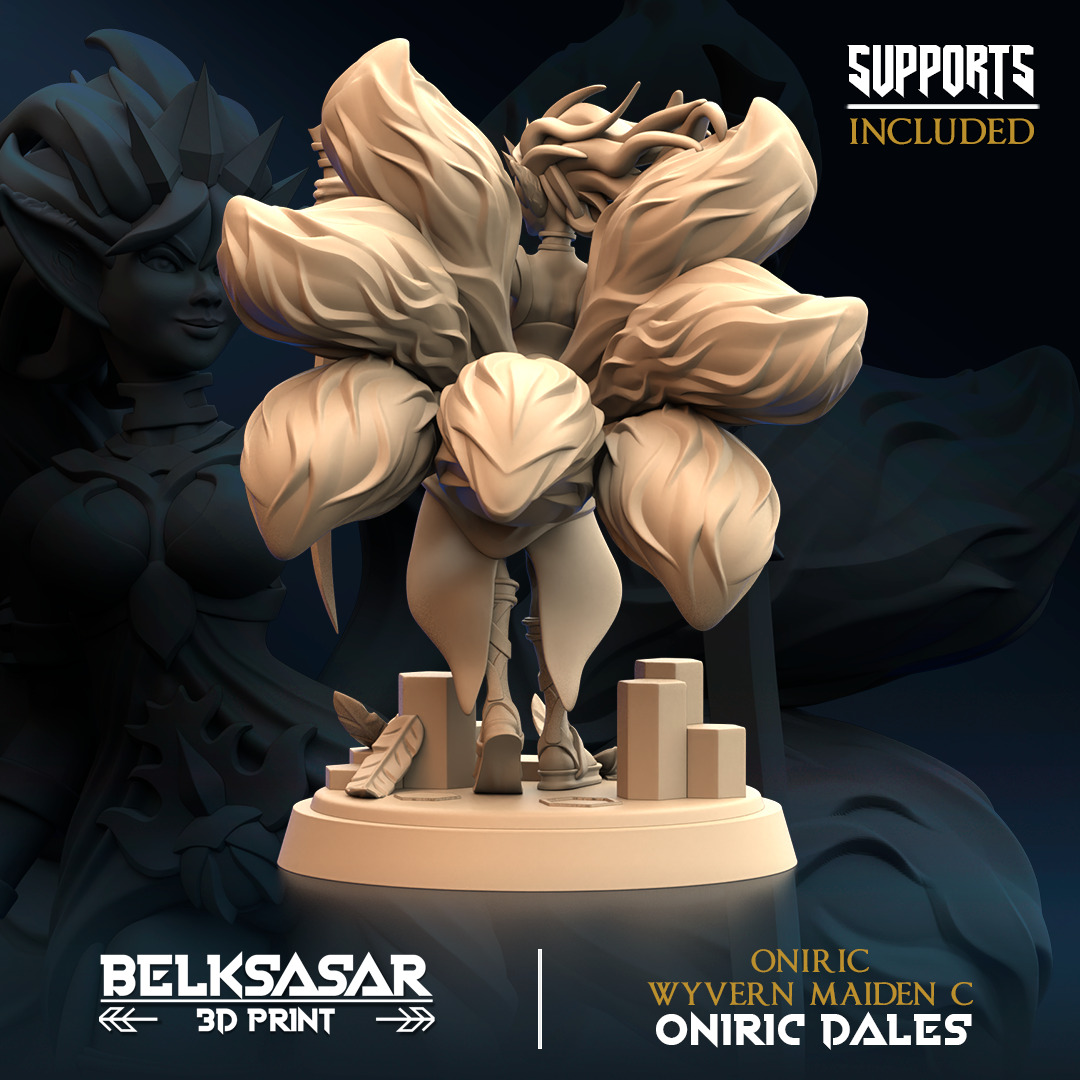 Oniric Wyvern Maiden C Nude 3D print model_2