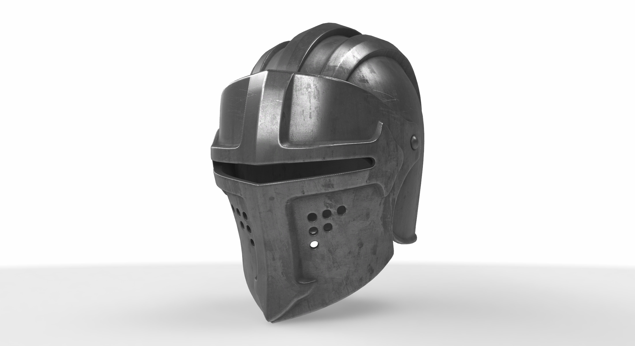 helmet knight 01 3D model_3