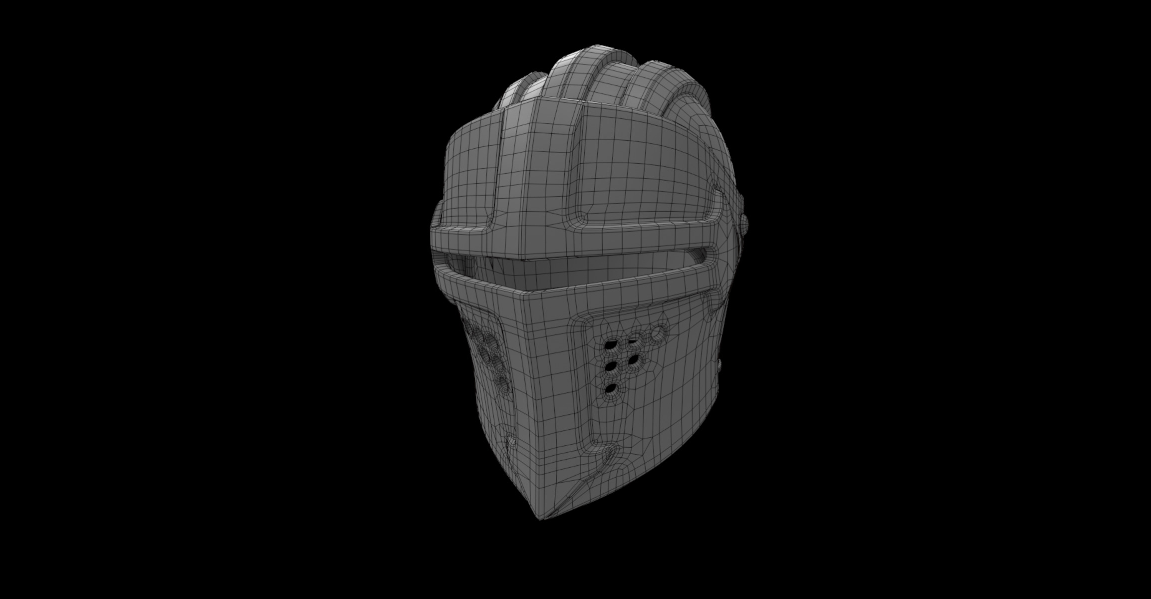 helmet knight 01 3D model_6