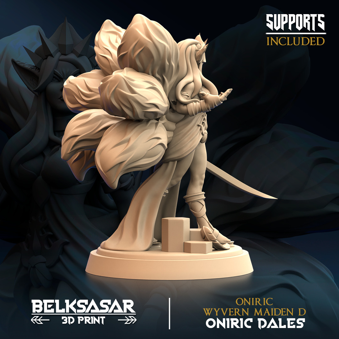 Oniric Wyvern Maiden D 3D print model_2