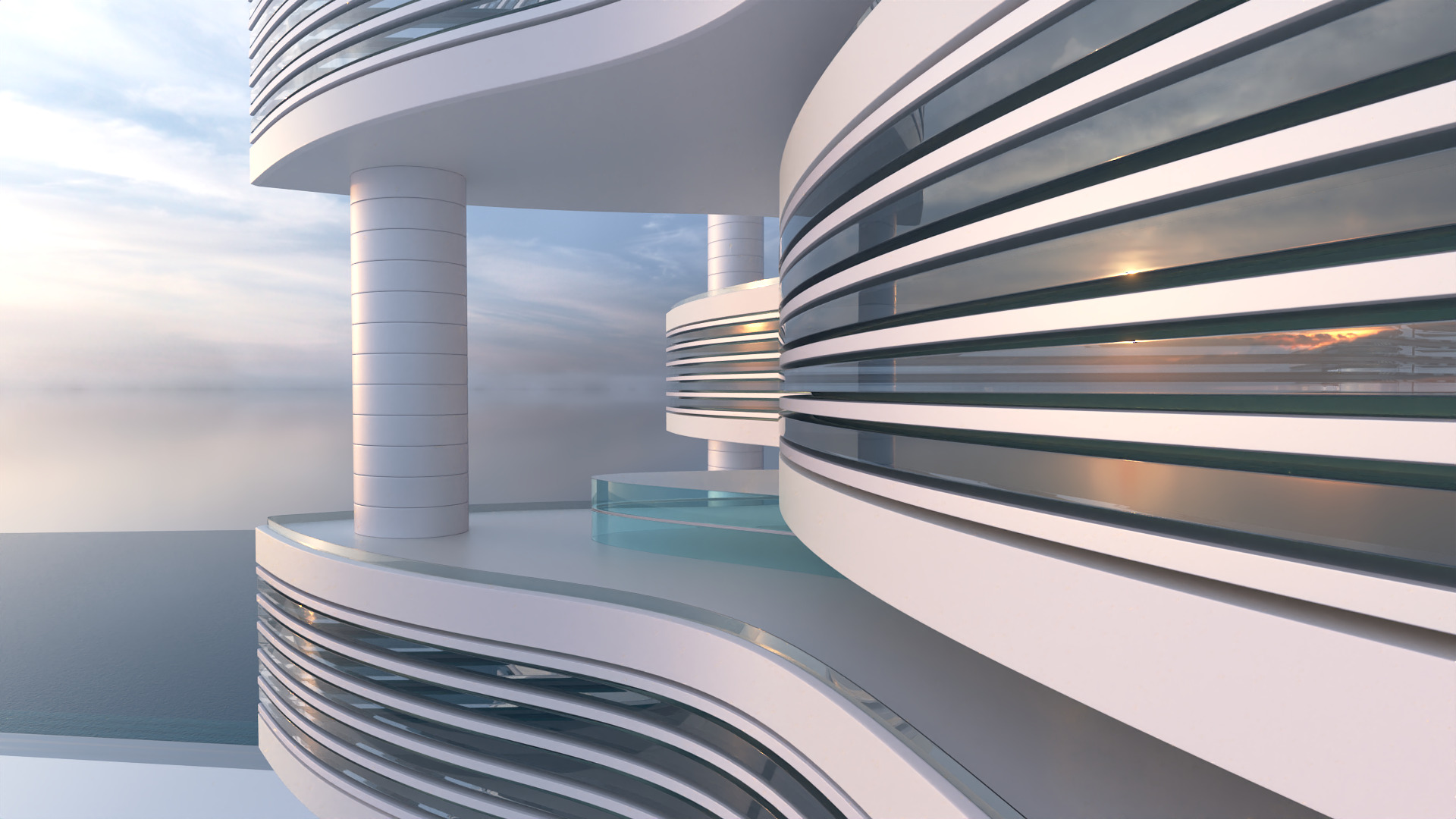 Futuristic Building Concept V2-10 3D model_12