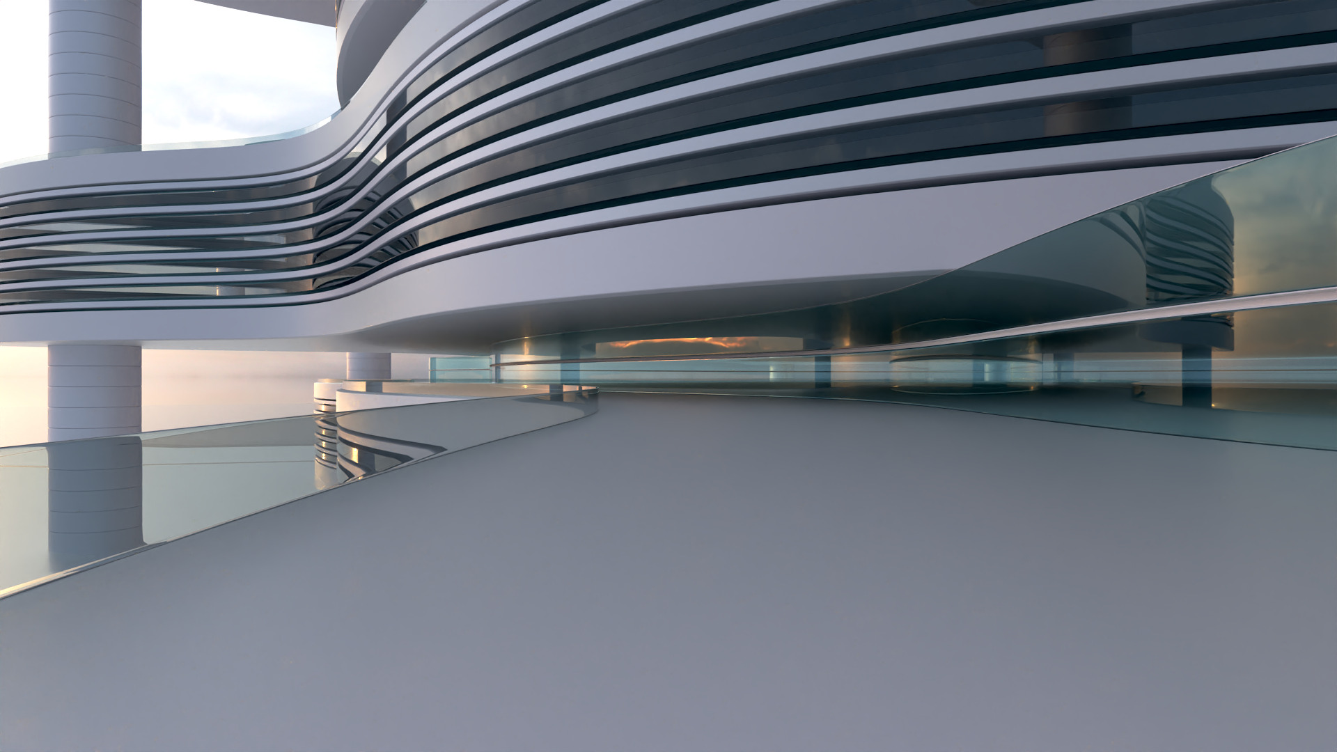 Futuristic Building Concept V2-10 3D model_11