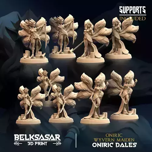 Oniric Wyvern Maiden Nude and Normal Set x4