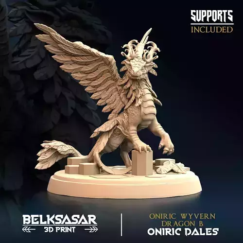 Oniric Wyvern Dragon B 3D print model