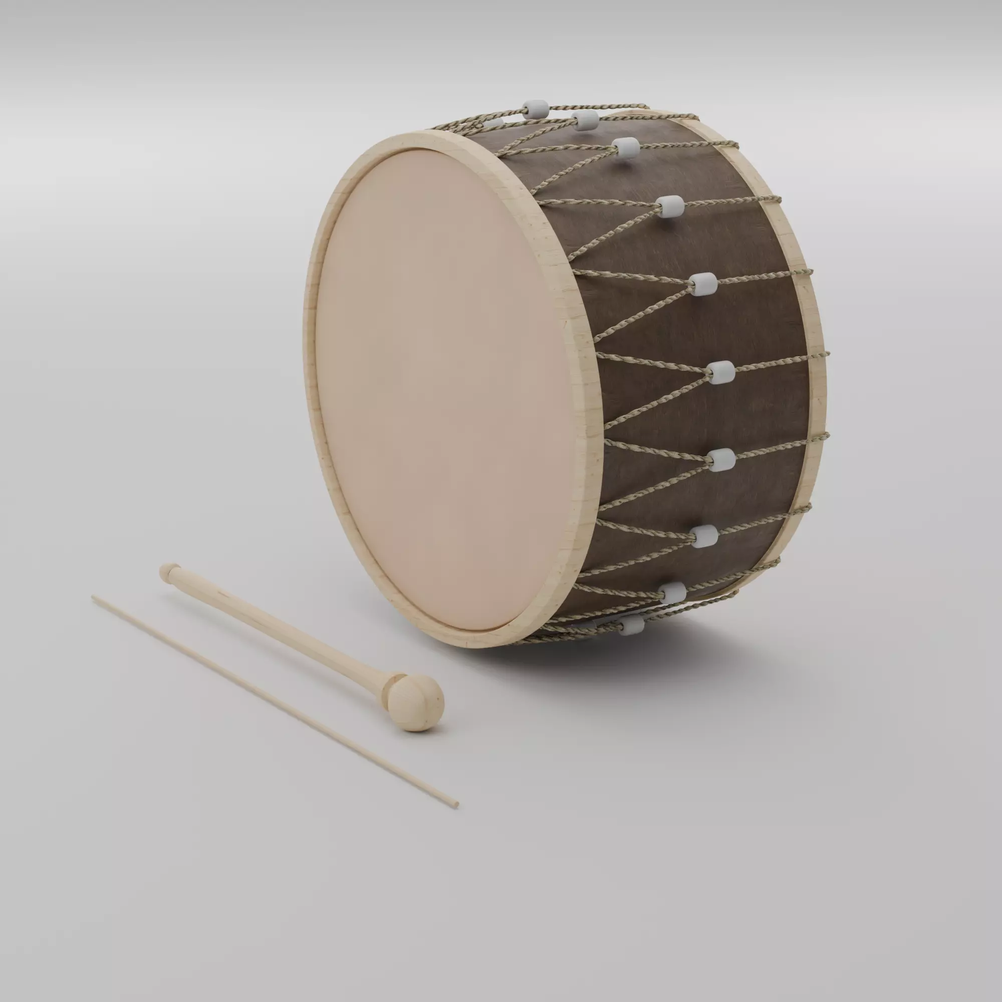 3D Ramadan Traditional Drum 3D model_0
