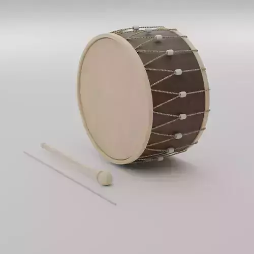 3D Ramadan Traditional Drum