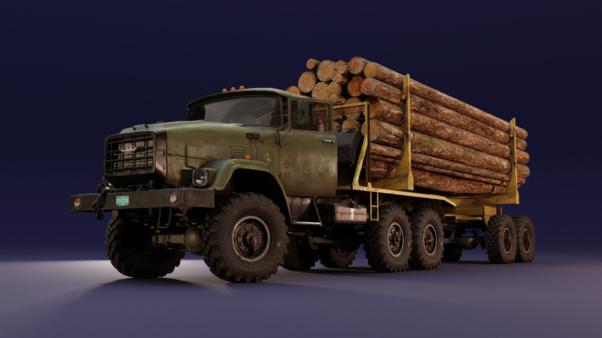 DCB K-133BYAT - Logger - Unbranded Low-poly 3D model_5