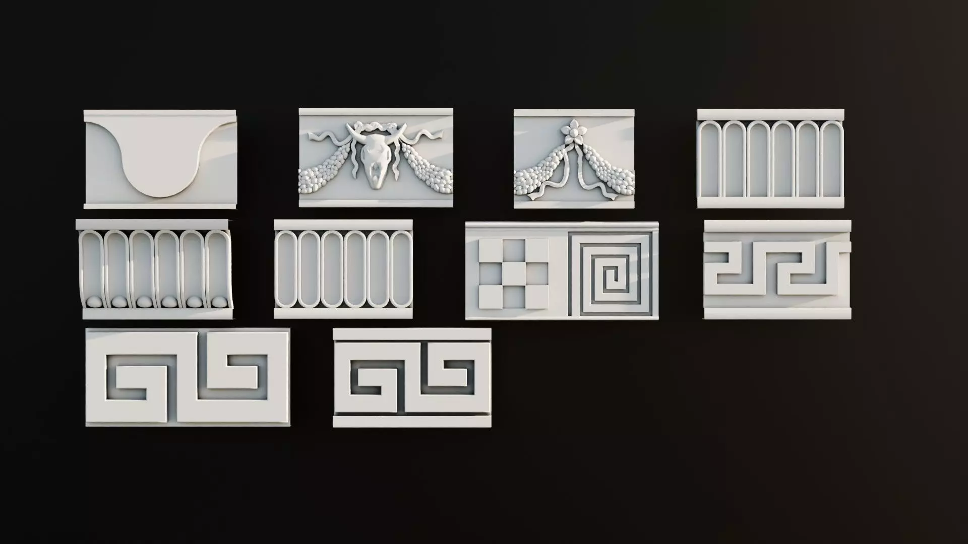 Ornament Pack Vol 1 - Gothic Baroque Byzantine 3D model_0