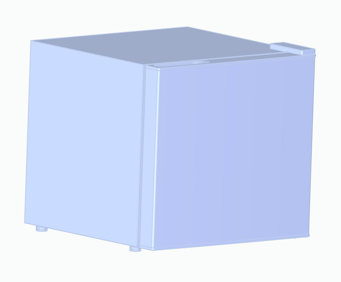 Mini Refrigerator 3D model_2