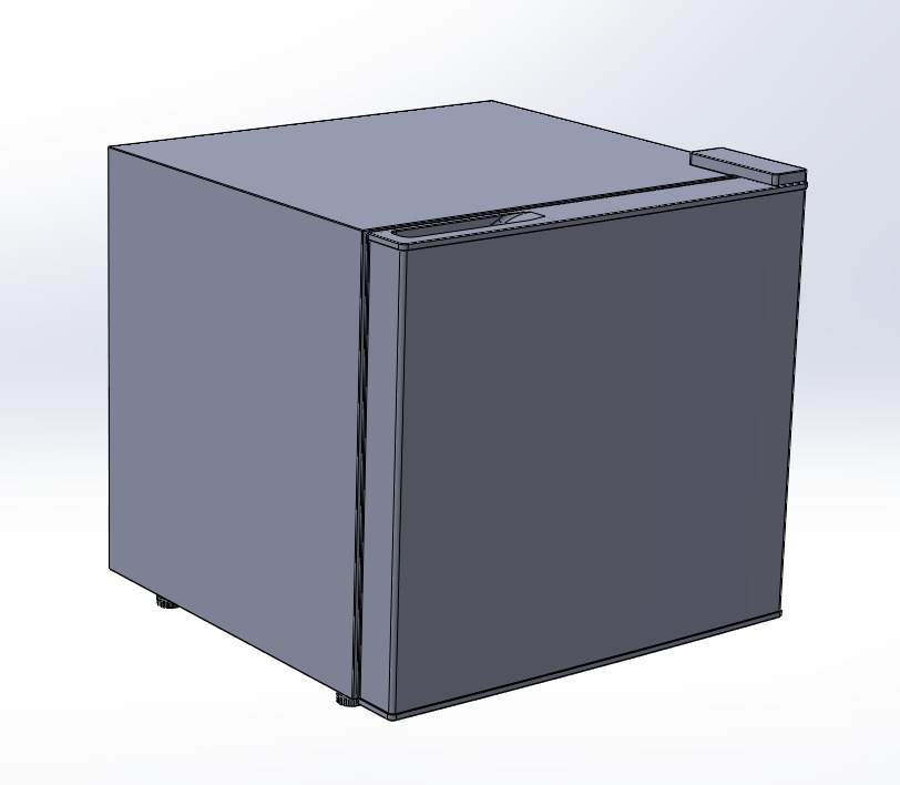 Mini Refrigerator 3D model_1