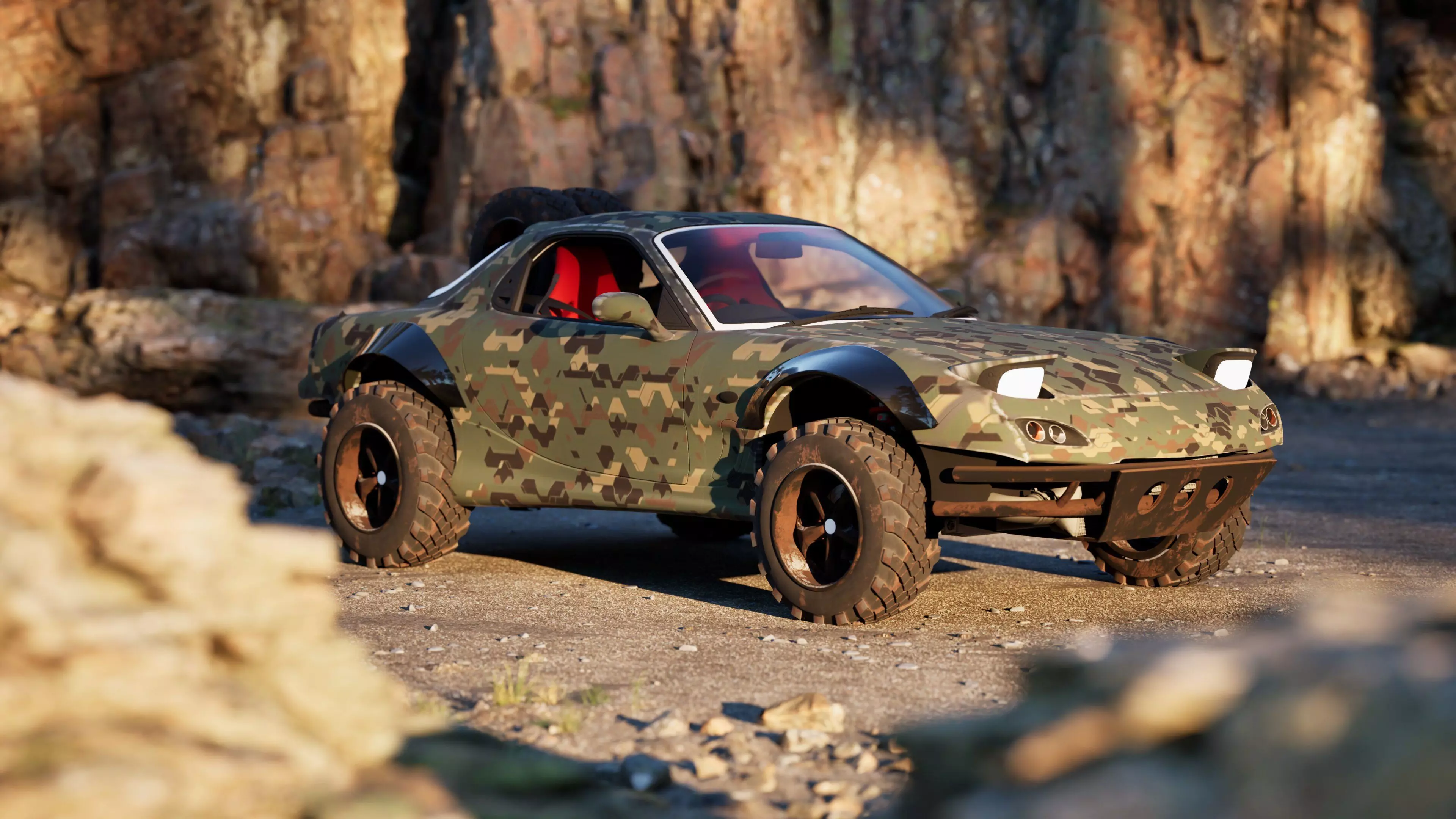 Mazda RX-7 Camo 3D model_0