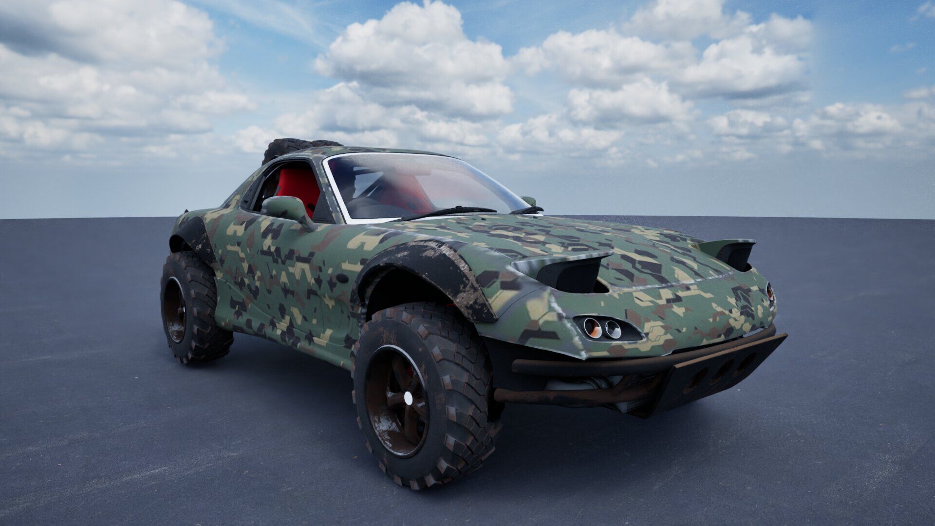 Mazda RX-7 Camo 3D model_3
