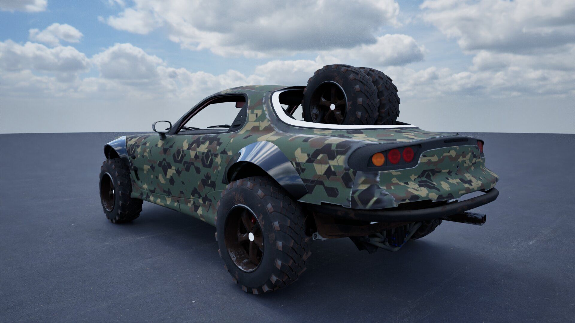 Mazda RX-7 Camo 3D model_4