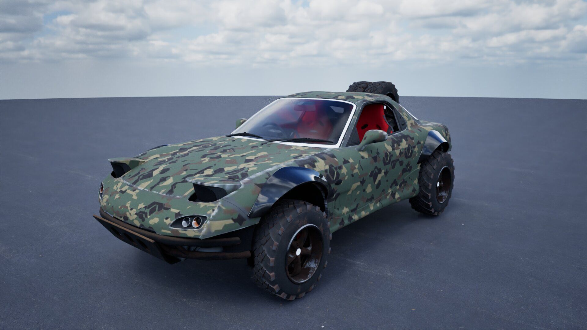 Mazda RX-7 Camo 3D model_6