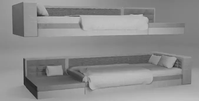 Luxurious Textile Corner Sofa Bed