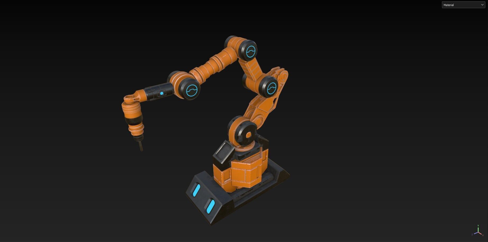 Industrial Robot Arms Pack Of 2  -Textured 3D model_11