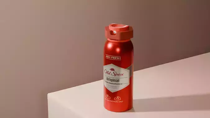 Realistic Old Spice Deodorant 3D Model High Quality Render