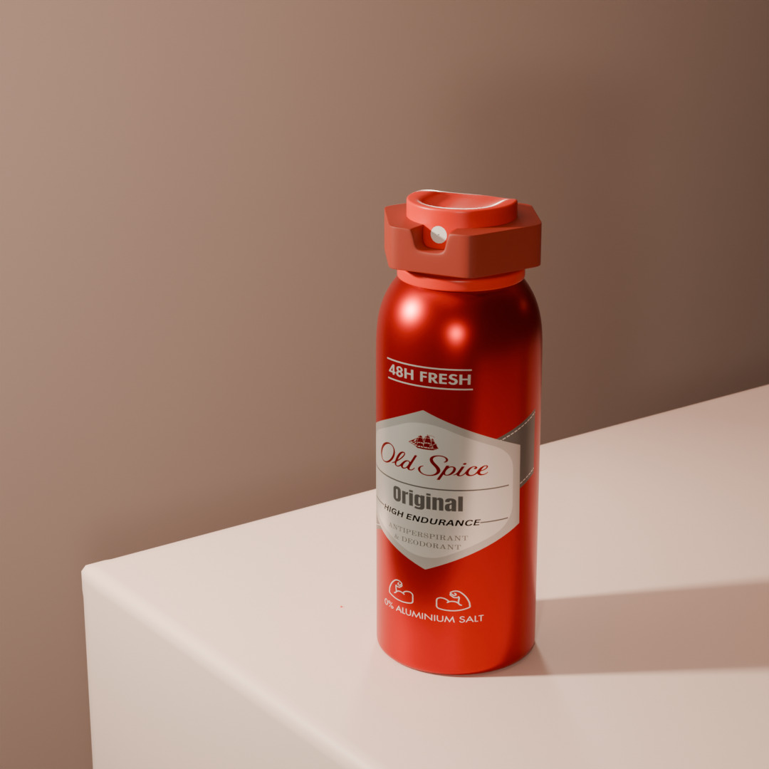 Realistic Old Spice Deodorant 3D Model High Quality Render 3D model_1