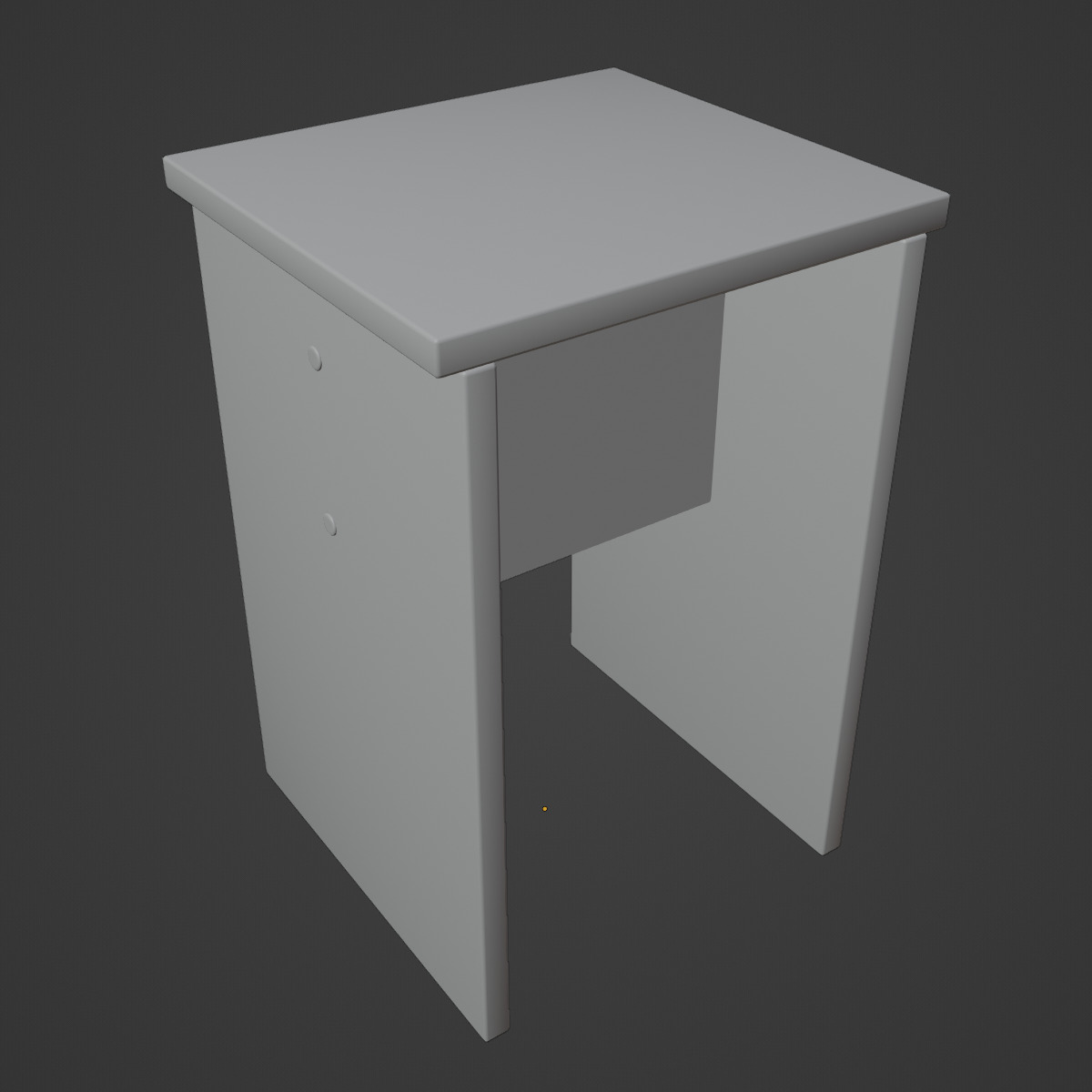 Wooden Stool 03 Low-poly 3D model_9