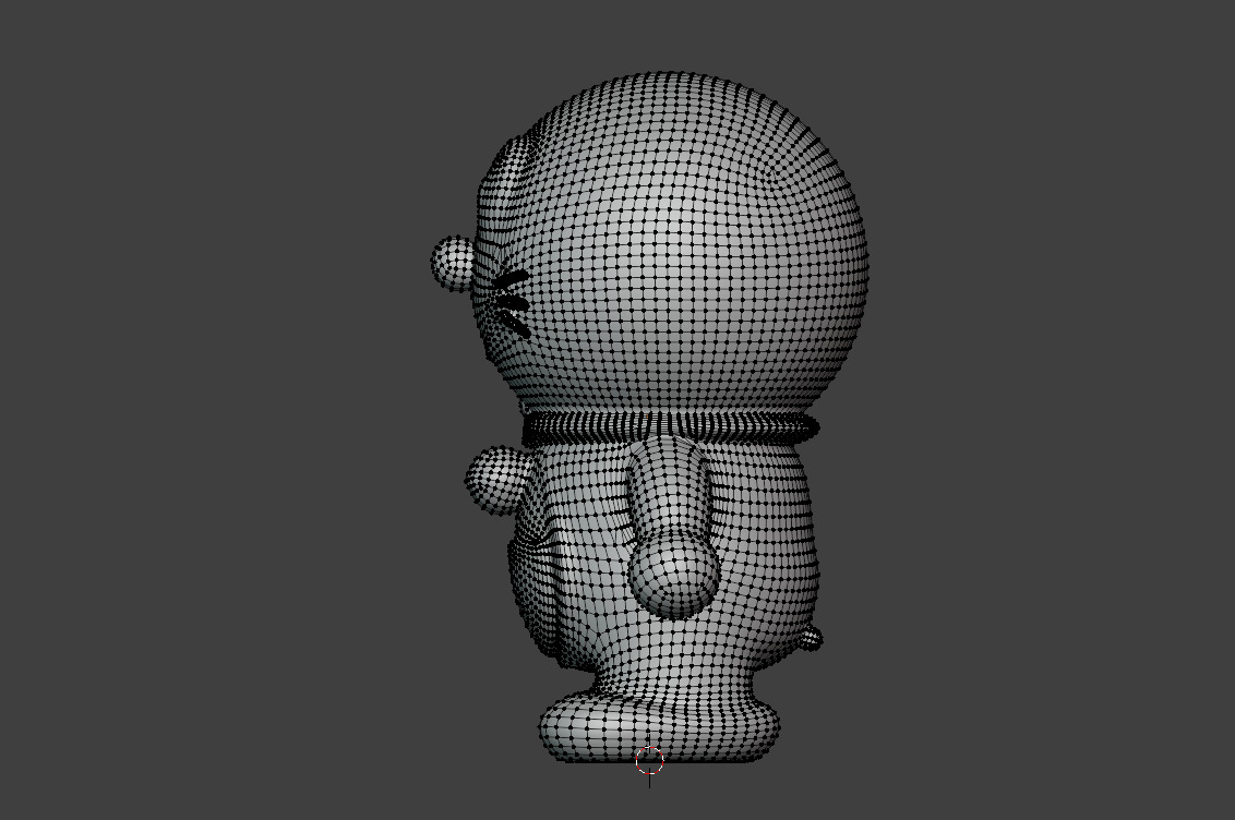 High Detailed Doraemon  Low-poly 3D model_3