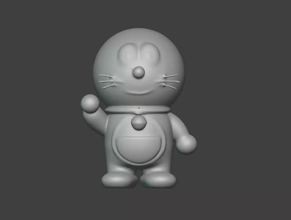 High Detailed Doraemon  Low-poly 3D model_0