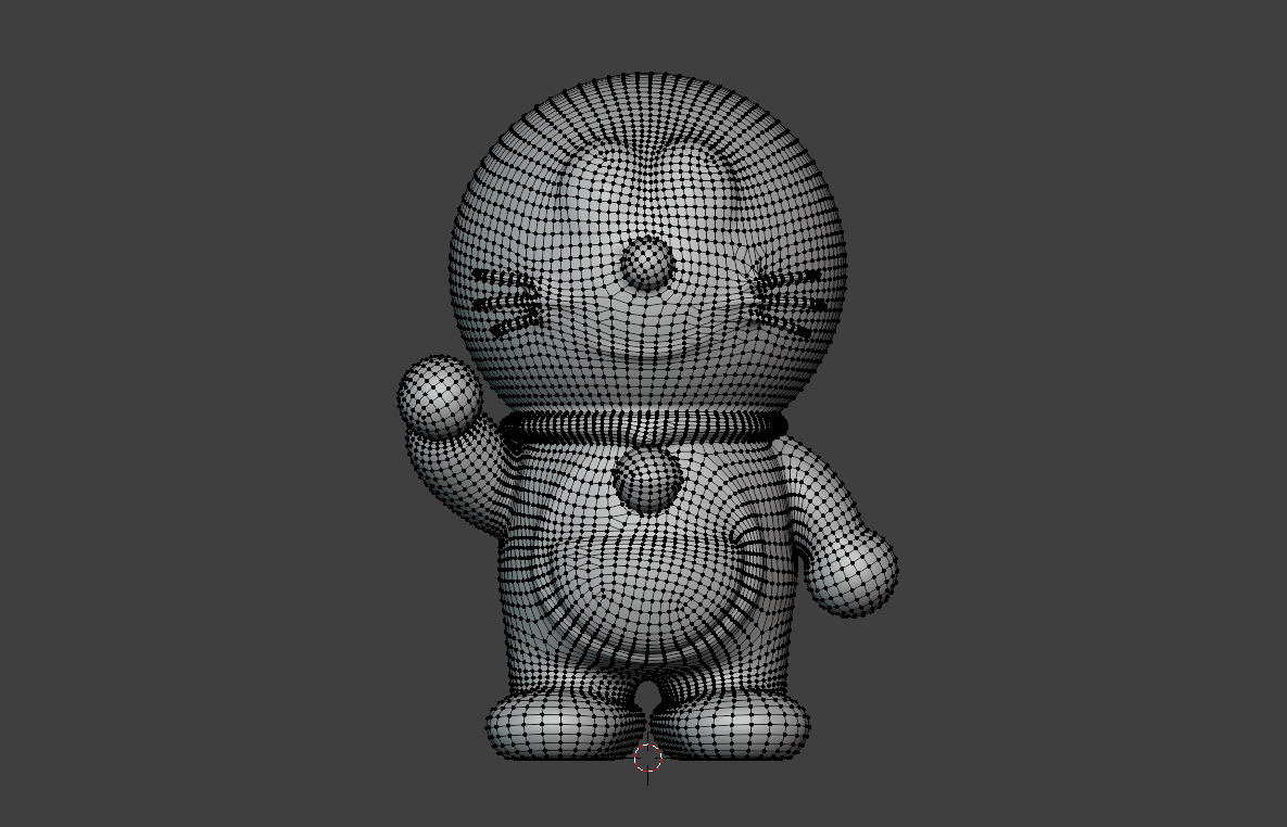 High Detailed Doraemon  Low-poly 3D model_1