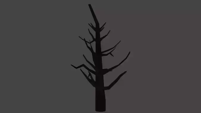 Low poly dead tree model