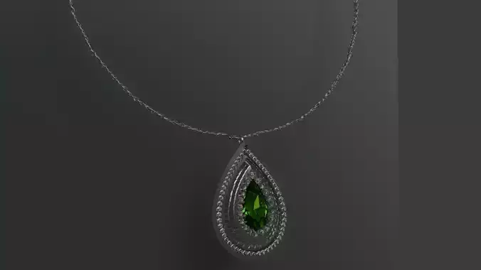 Diamond Necklece 3d Model and animation